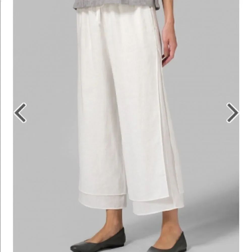MISSLOOK Double Layer Crop Wide Leg Pants-3XL